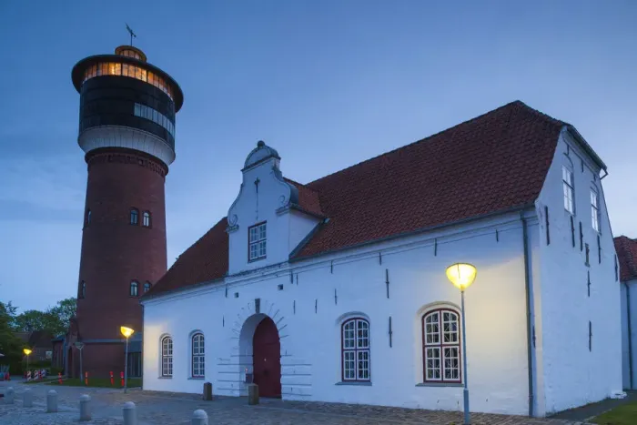 Framed Print : Denmark, Jutland, Tonder, Denmarks Oldest Town, Tonder Museum and Vandtarnet