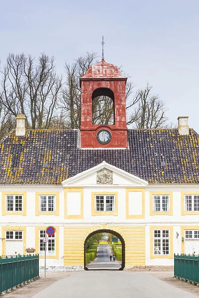 Denmark, Tasinge, Valdemars Slot Castle, castle gatehouse