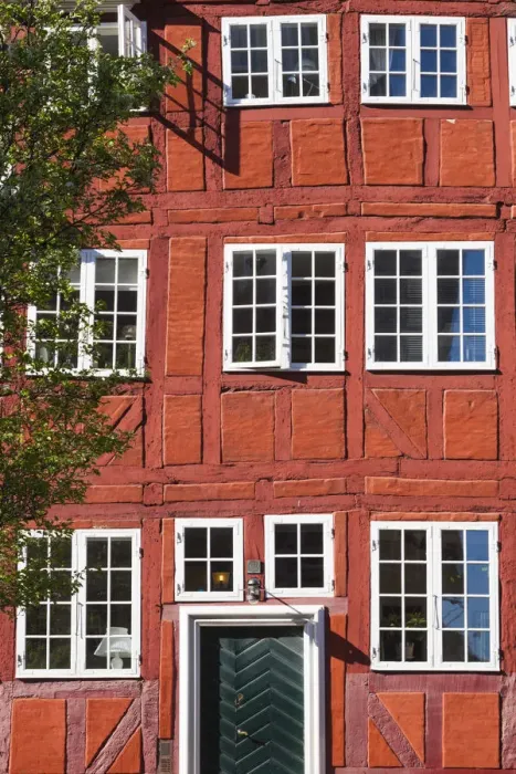Framed Print : Denmark, Zealand, Copenhagen, half-timbered building detail Framed Print : Denmark, Zealand, Copenhagen, half-timbered building detail