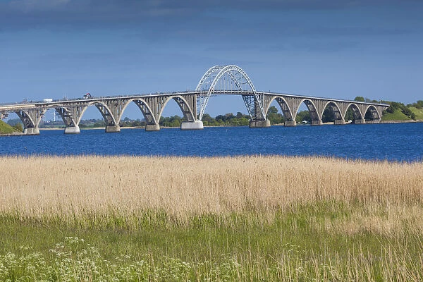 Denmark, Zealand, Kalvehave, bridge to Mon on Stege Bay