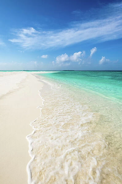 A deserted sandbank in the Indian Ocean, Baa Atoll, Maldives