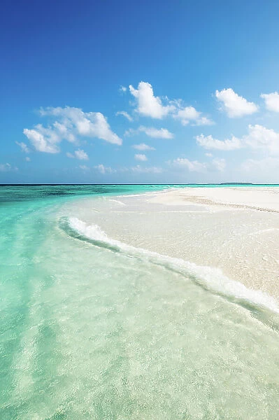 A deserted sandbank in the Indian Ocean, Baa Atoll, Maldives