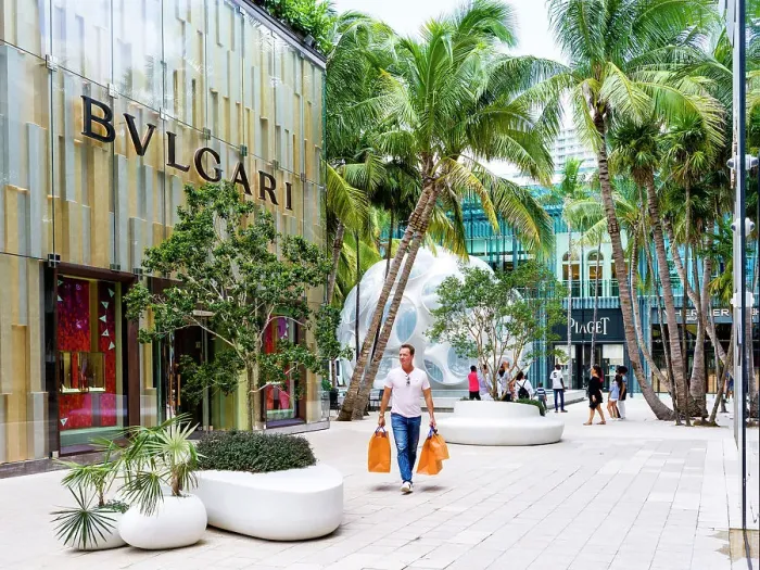 Framed Print : Design District, Luxury Shopping with Brand Designer Stores, Miami, Florida, USA