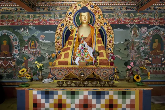 Framed Print : Details inside a Buddhist monastery in Bhutan. Built in 1629 by Zhabdrung Ngawang Namgyal Framed Print : Details inside a Buddhist monastery in Bhutan. Built in 1629 by Zhabdrung Ngawang Namgyal