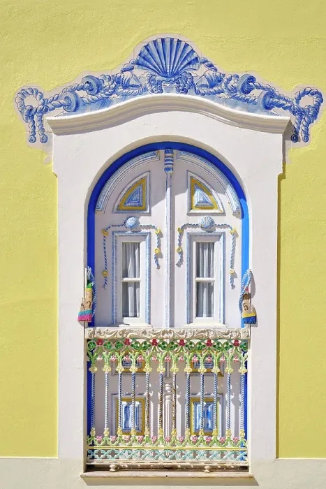Framed Print : Details of traditional houses. Ericeira, Portugal Framed Print : Details of traditional houses. Ericeira, Portugal