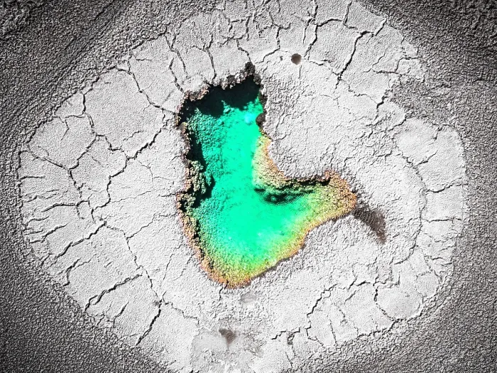 Framed Print : Details of a turquoise salt pond, aerial view, Ojos del Mar, Tolar Grande, Salta, Argentina Framed Print : Details of a turquoise salt pond, aerial view, Ojos del Mar, Tolar Grande, Salta, Argentina
