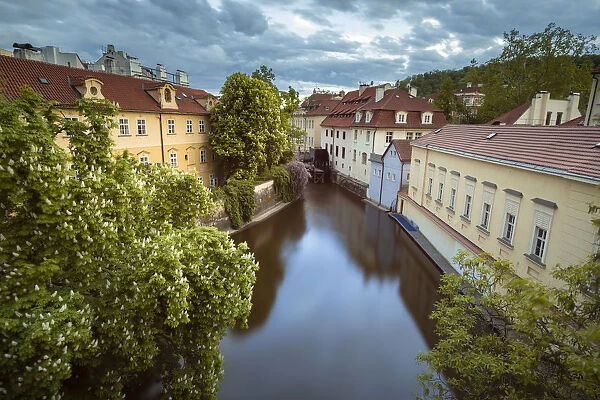 Devils Canal on Kampa Island during springtime, Prague, Bohemia, Czech Republic