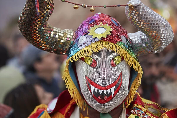 One of the 'Devil's' masks of the Uquia Carnival, Jujuy, Argentina