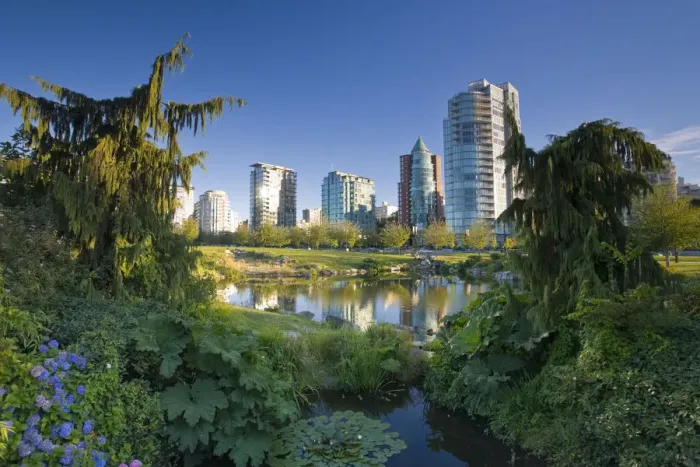 Framed Print : Devonian Harbour Park and Downtown Vancouver Skyline, Vancouver, British Columbia, Canada Framed Print : Devonian Harbour Park and Downtown Vancouver Skyline, Vancouver, British Columbia, Canada