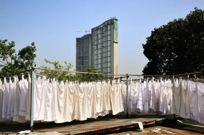 Framed Print : Dhobi Ghats of Mumbai (Bombay), where indians made the laundry. India Framed Print : Dhobi Ghats of Mumbai (Bombay), where indians made the laundry. India