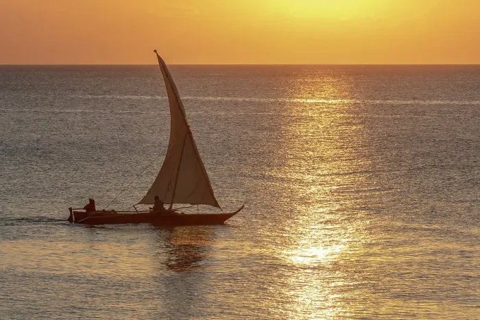 Framed Print : Dhow in silhouette at sunset, Nungwi, Zanzibar, Tanzania Framed Print : Dhow in silhouette at sunset, Nungwi, Zanzibar, Tanzania