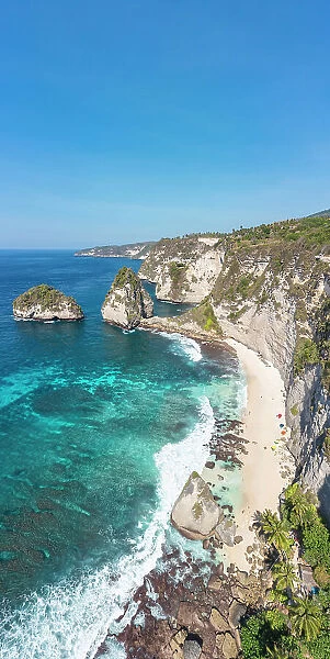 Diamond beach from above, Nusa Penida, Bali, Indonesia