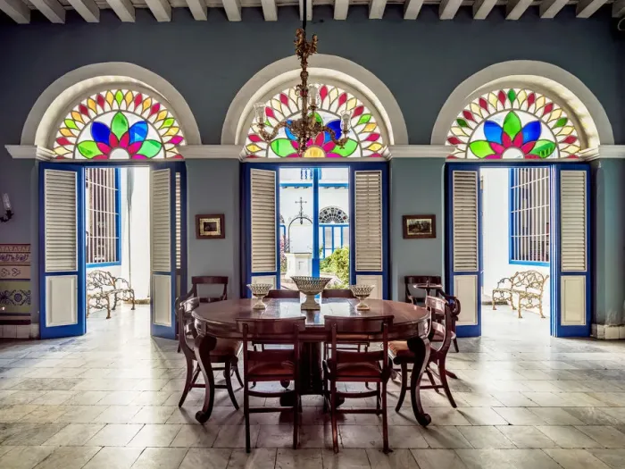 Framed Print : Diego Velazquez House, interior, Santiago de Cuba, Santiago de Cuba Province, Cuba
