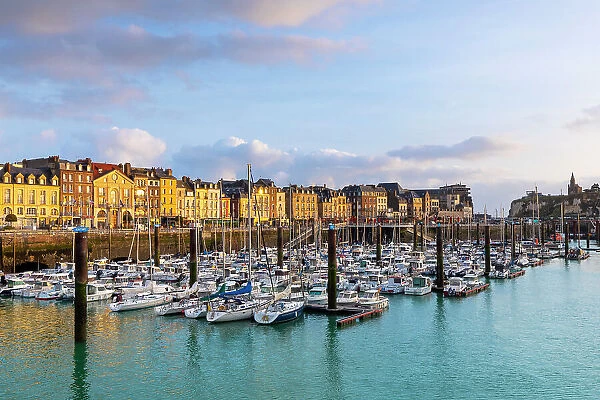 Dieppe Marina and Fishing Port at Sunrise, Dieppe, Normandy, France