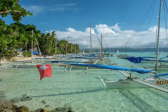 Framed Print : Diniwid Beach, Boracay Island, Aklan Province, Western Visayas, Philippines