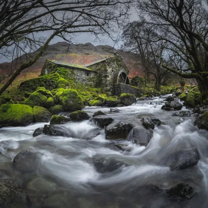 Framed Print : Dissused water mill, Borrowdale, Lake District National Park, Cumbria, England, UK Framed Print : Dissused water mill, Borrowdale, Lake District National Park, Cumbria, England, UK