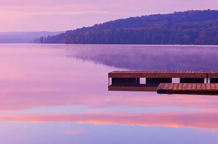 Framed Print : Dock and fog on Lake of Two Rivers Algonquin Provincial Park, Ontario, Canada Framed Print : Dock and fog on Lake of Two Rivers Algonquin Provincial Park, Ontario, Canada