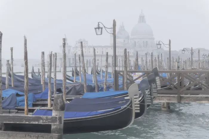 Framed Print : Docked gondolas along the Riva degli Schiavoni, near Piazza San Marco Framed Print : Docked gondolas along the Riva degli Schiavoni, near Piazza San Marco