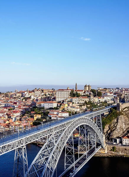 Dom Luis I Bridge, elevated view, Porto, Portugal