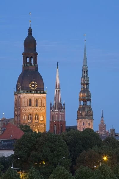 Dome Cathedral, St. Peter s, St. Saviours Churches, Riga, Latvia