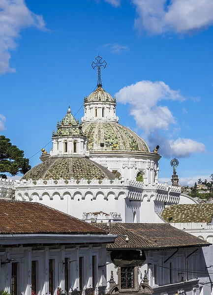 Domes of La Compania Church, Old Town, Quito, Pichincha Province, Ecuador