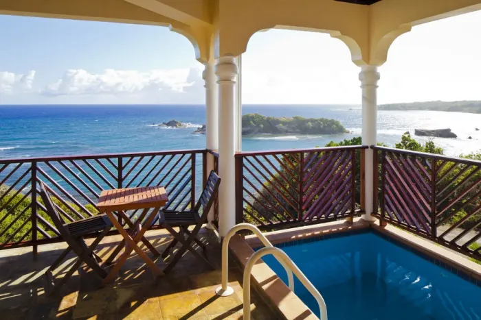 Framed Print : Dominica, Calibishie. The view from the Penthouse at Calibishie Cove