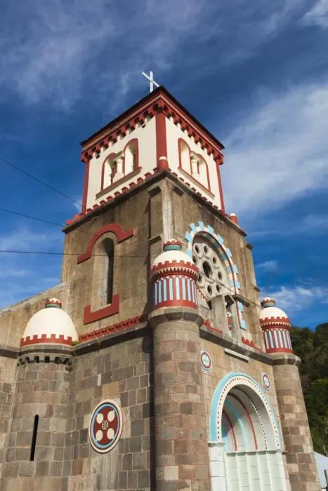 Framed Print : Dominica, Soufriere, stone church