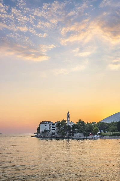 The Dominican Monastery on Glavica peninsula at sunset