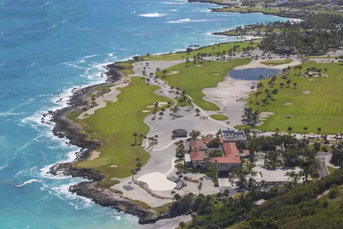 Framed Print : Dominican Republic, Punta Cana, View of Cap Cana, Cap Cana Golf Club