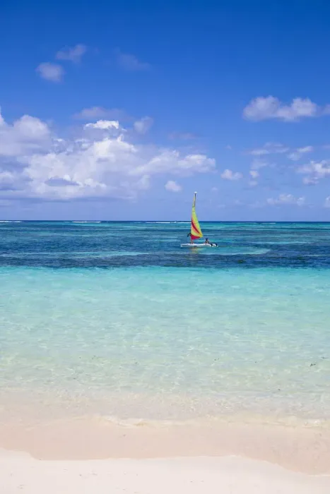 Framed Print : Dominican Republic, Punta Cana, Catamaran off Playa Cabeza de Toro Framed Print : Dominican Republic, Punta Cana, Catamaran off Playa Cabeza de Toro