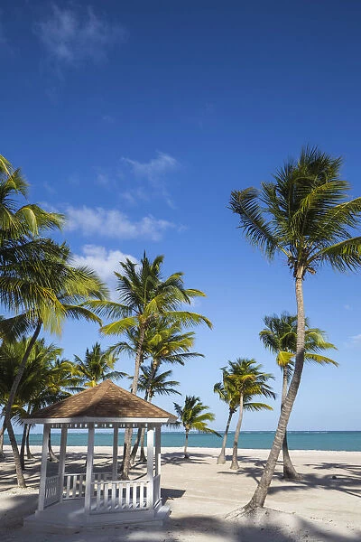 Dominican Republic, Punta Cana, Cap Cana, Gazebo on Juanillo Beach