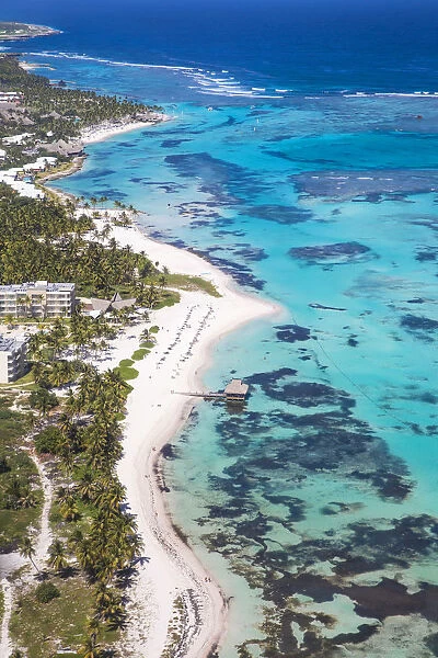 Dominican Republic, Punta Cana, View of Playa Blanca, and The Westin Puntacana Resort