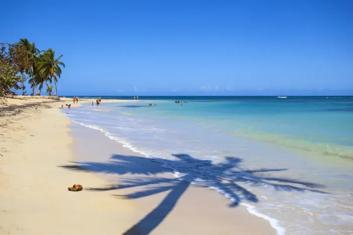 Framed Print : Dominican Republic, Samana Peninsula, Beach at Las Terrenas