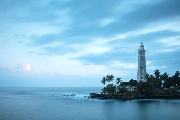 Dondra Lighthouse at twilight, South Coast, Sri Lanka, Asia