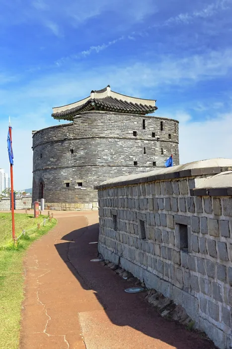 Framed Print : Dongbukgongsimdon Post and city walls of Hwaseong Fortress (UNESCO World Heritage Site), Suwon, Gyeonggi Province, South Korea Framed Print : Dongbukgongsimdon Post and city walls of Hwaseong Fortress (UNESCO World Heritage Site), Suwon, Gyeonggi Province, South Korea