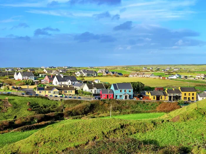 Framed Print : Doolin Village, elevated view, County Clare, Ireland