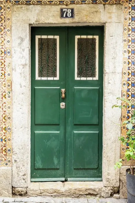 Framed Print : Door in Bairro Alto, Lisbon, Portugal, Europe Framed Print : Door in Bairro Alto, Lisbon, Portugal, Europe