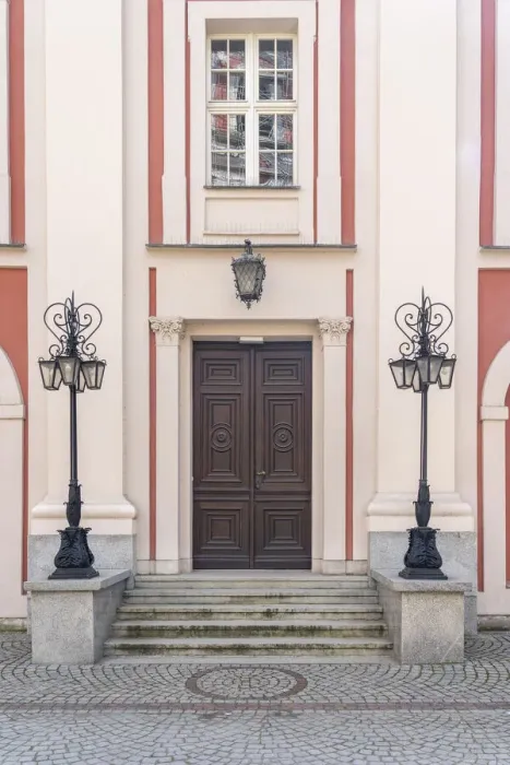 Framed Print : Door at the Baroque Jesuit College, Poznan, Poland, Eastern Europe
