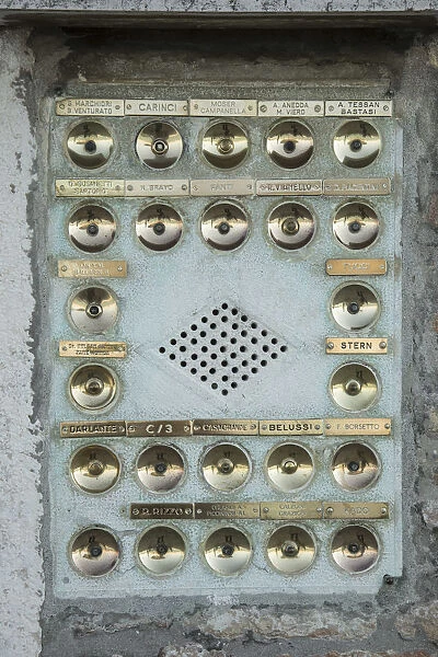 Door bells, Venice, Veneto, Italy