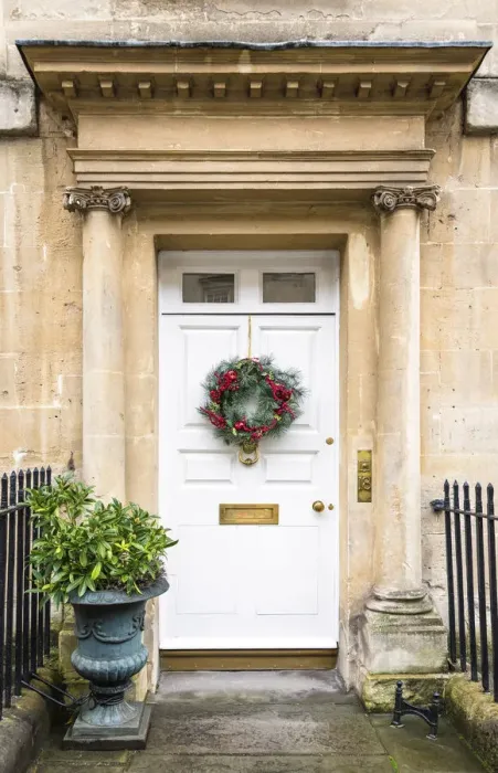 Framed Print : The front door of a house in Bath, Somerset, England Framed Print : The front door of a house in Bath, Somerset, England