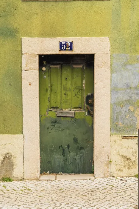 Framed Print : Door in Lisbon, Portugal, Europe Framed Print : Door in Lisbon, Portugal, Europe