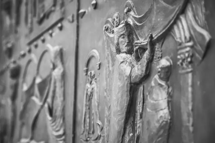 Framed Print : Detail on door of St Martins Basilica, Pannonhalma Abbey (UNESCO World Heritage Framed Print : Detail on door of St Martins Basilica, Pannonhalma Abbey (UNESCO World Heritage