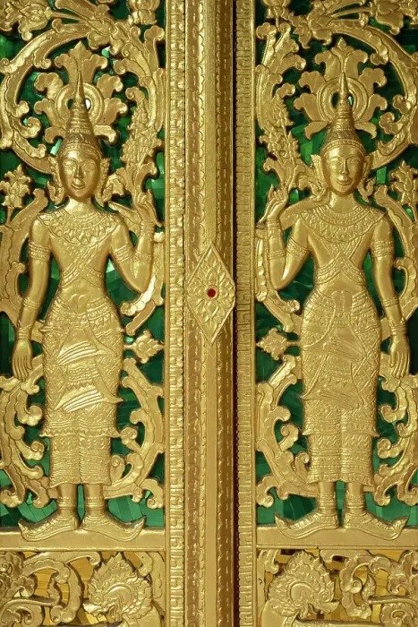 Framed Print : Door of Wat Sensoukharam, Luang Prabang (ancient capital of Laos on the Mekong river), Laos Framed Print : Door of Wat Sensoukharam, Luang Prabang (ancient capital of Laos on the Mekong river), Laos