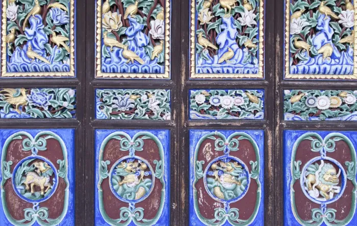 Framed Print : Detail of door of Wu Hua Gate, Dali, Yunnan, China Framed Print : Detail of door of Wu Hua Gate, Dali, Yunnan, China