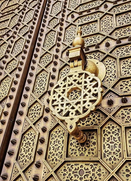 Doors of the Hassan Mosque, detailed view, Rabat, Rabat-Sale-Kenitra Region, Morocco