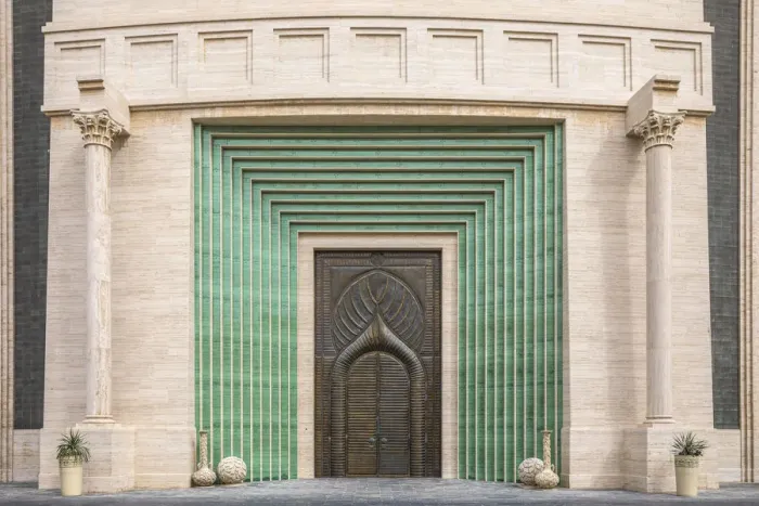 Framed Print : Doorway in the amphitheatre at Katara, Doha, Qatar