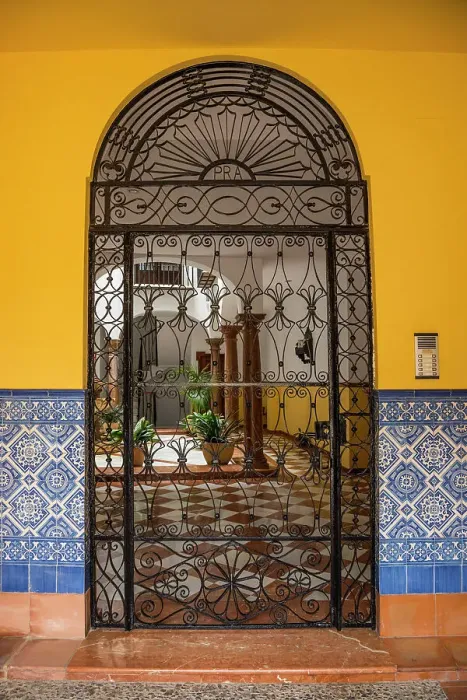 Framed Print : Doorway and courtyard, Antequera, Andalusia, Spain Framed Print : Doorway and courtyard, Antequera, Andalusia, Spain