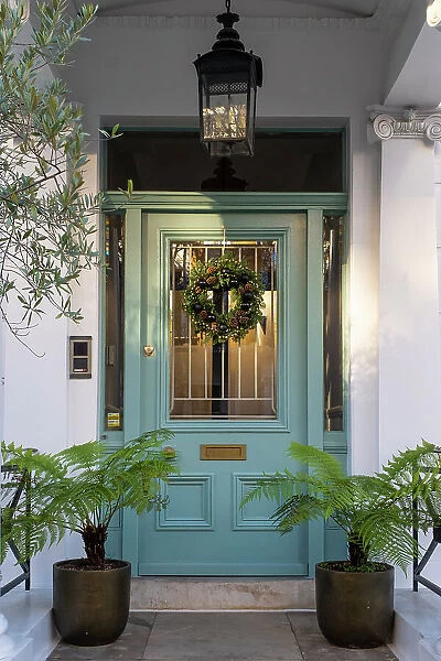 Doorway, Kensington, London, England, UK