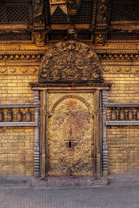 Framed Print : Doorway to a small temple at Swayambunath temple (aka Monkey Temple), Kathmandu, Nepal Framed Print : Doorway to a small temple at Swayambunath temple (aka Monkey Temple), Kathmandu, Nepal