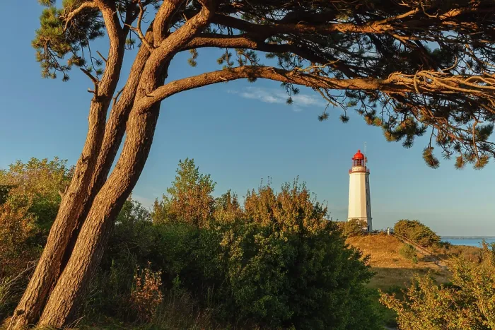 Framed Print : Dornbusch Lighthouse, Hiddensee Island, Mecklenburg-Western Pomerania, Germany